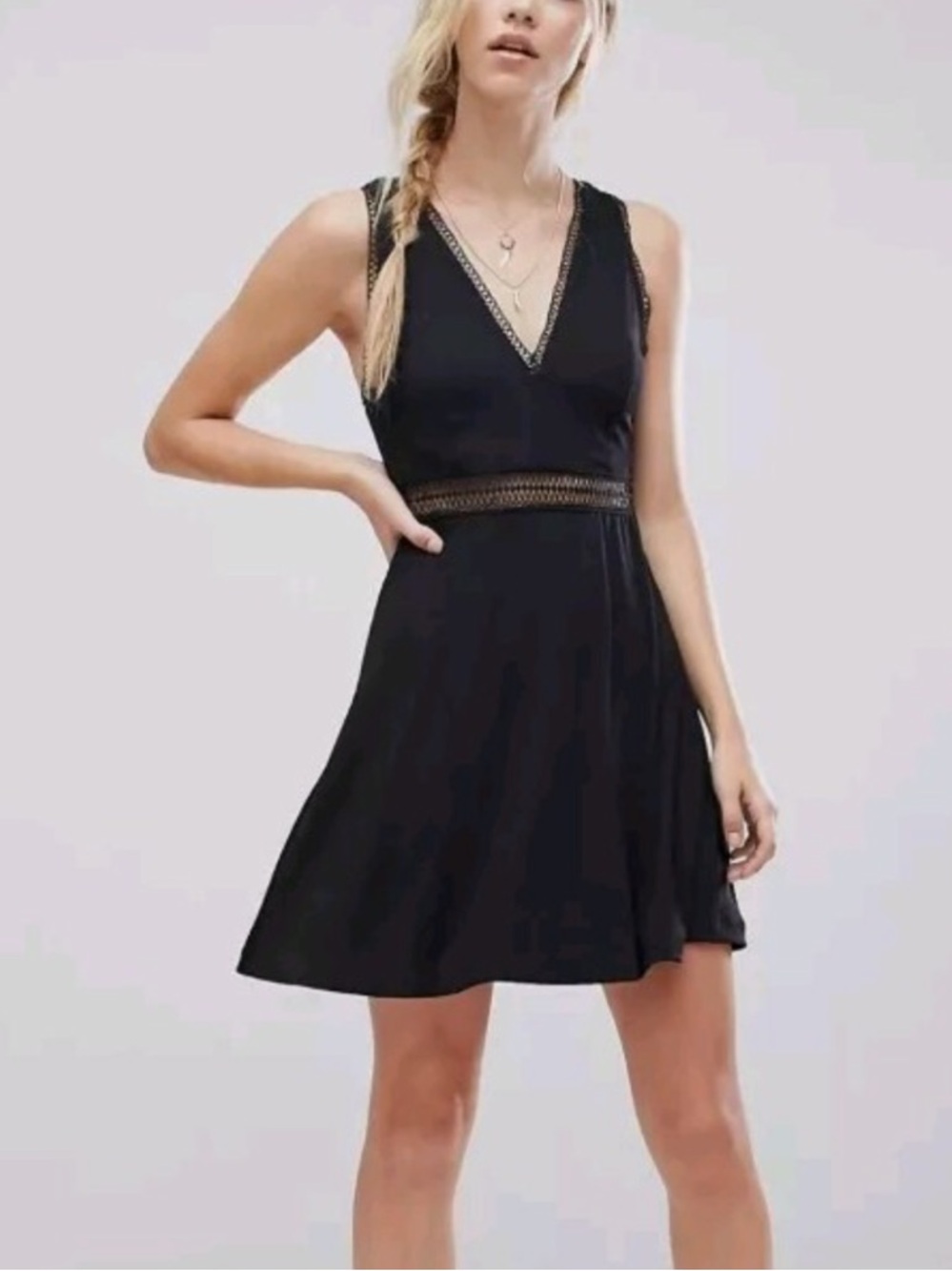 Free People Women’s King Of My Heart A-Line Mini Dress Size s